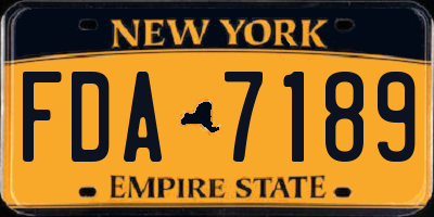 NY license plate FDA7189