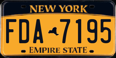 NY license plate FDA7195