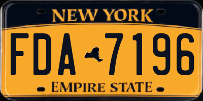 NY license plate FDA7196