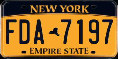 NY license plate FDA7197