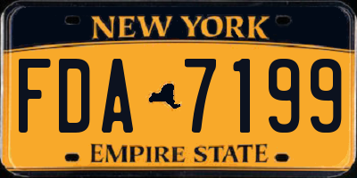 NY license plate FDA7199