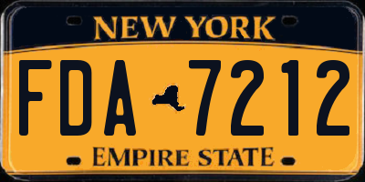 NY license plate FDA7212