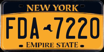 NY license plate FDA7220
