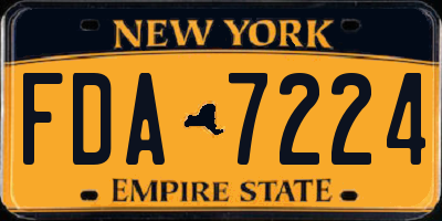 NY license plate FDA7224