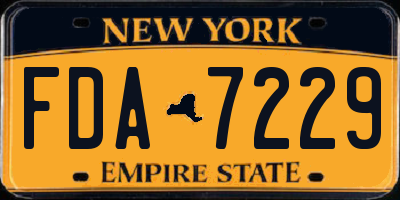 NY license plate FDA7229