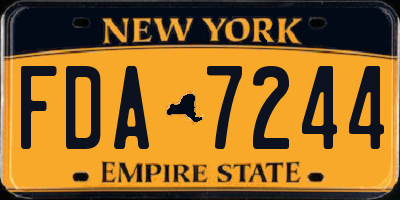 NY license plate FDA7244