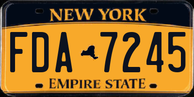 NY license plate FDA7245