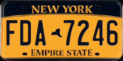 NY license plate FDA7246