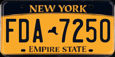 NY license plate FDA7250