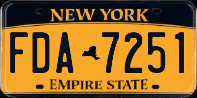 NY license plate FDA7251