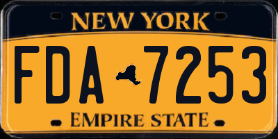 NY license plate FDA7253