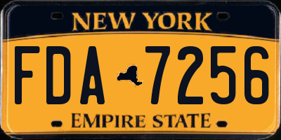 NY license plate FDA7256