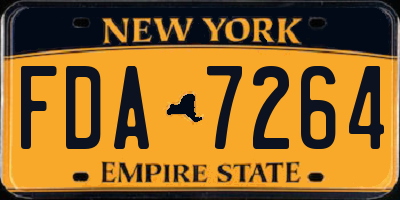 NY license plate FDA7264