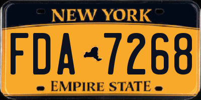 NY license plate FDA7268