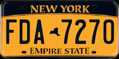 NY license plate FDA7270
