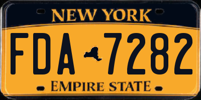 NY license plate FDA7282