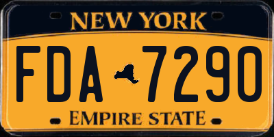 NY license plate FDA7290