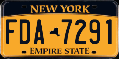 NY license plate FDA7291