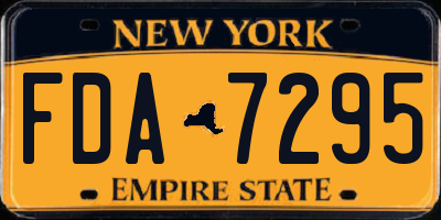 NY license plate FDA7295