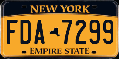 NY license plate FDA7299
