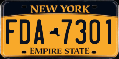 NY license plate FDA7301