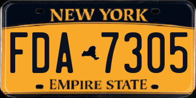 NY license plate FDA7305