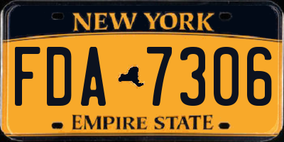 NY license plate FDA7306