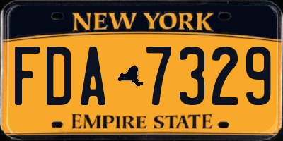 NY license plate FDA7329
