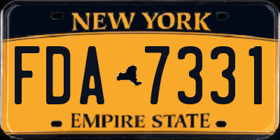 NY license plate FDA7331