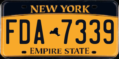 NY license plate FDA7339