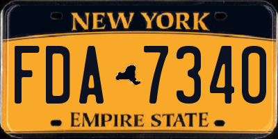 NY license plate FDA7340