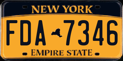NY license plate FDA7346