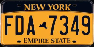 NY license plate FDA7349
