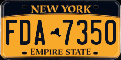 NY license plate FDA7350