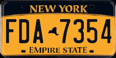 NY license plate FDA7354