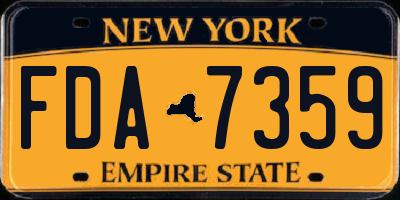 NY license plate FDA7359