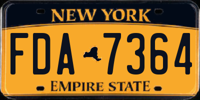 NY license plate FDA7364