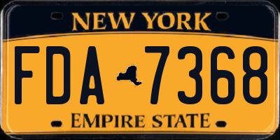 NY license plate FDA7368