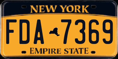 NY license plate FDA7369