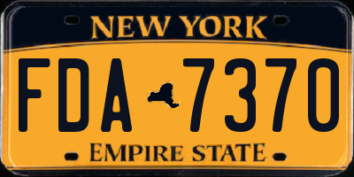NY license plate FDA7370