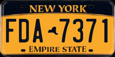 NY license plate FDA7371