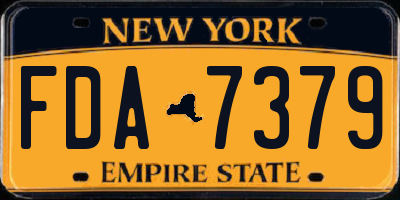 NY license plate FDA7379
