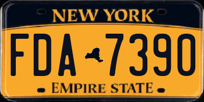 NY license plate FDA7390