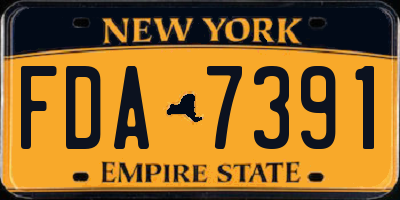 NY license plate FDA7391