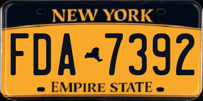 NY license plate FDA7392