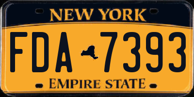 NY license plate FDA7393