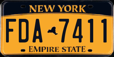 NY license plate FDA7411