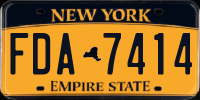 NY license plate FDA7414