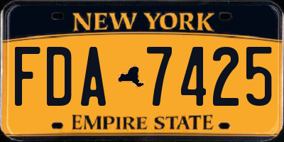 NY license plate FDA7425
