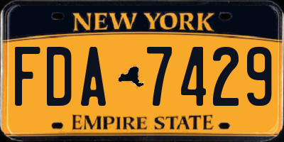 NY license plate FDA7429